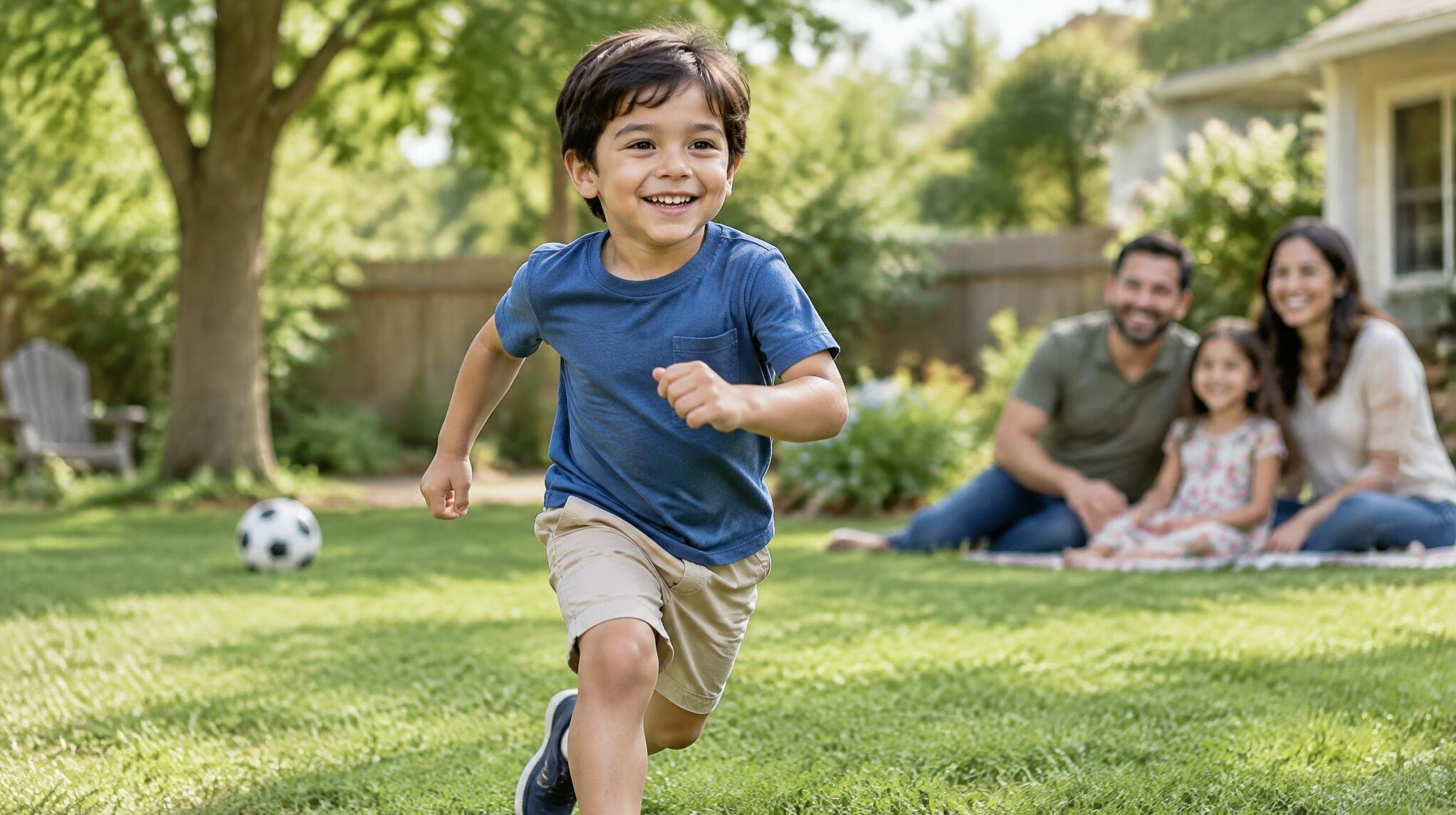 child playing in park