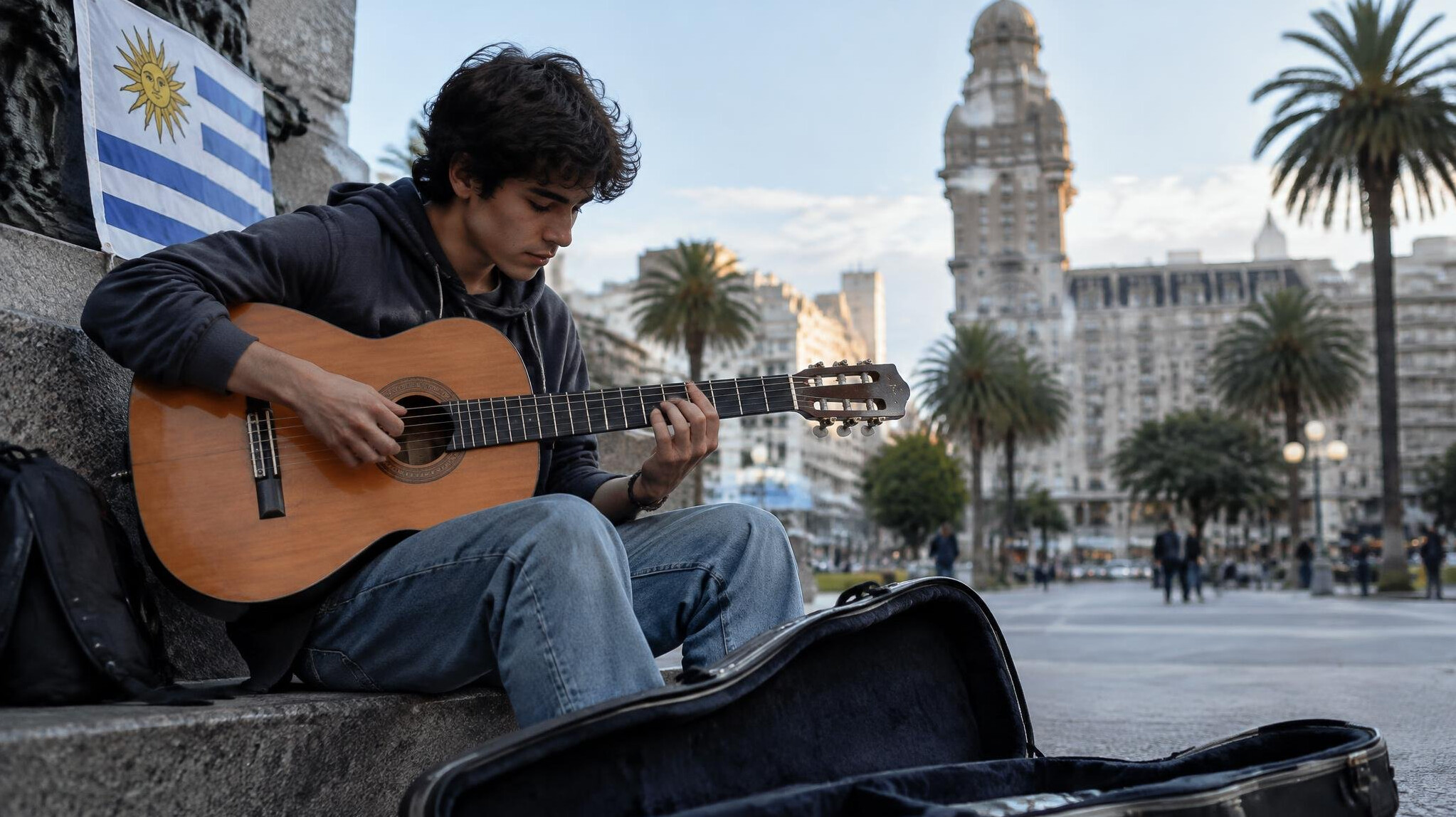 young person practicing music